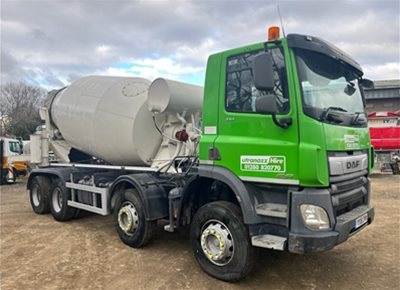 Used / Ex-hire DAF / McPHEE 8/9m3 Standard Transit Concrete Mixer (2018) YK18 DYW